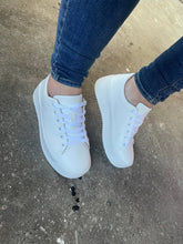 Load image into Gallery viewer, Lace Up Wedge Trainers
