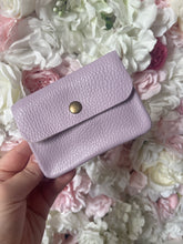 Load image into Gallery viewer, Plain Leather Button Detail Coin Purse