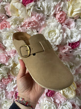 Load image into Gallery viewer, Faux Suede Mules with Buckle Detail