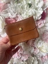 Load image into Gallery viewer, Plain Leather Button Detail Coin Purse