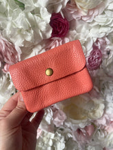 Load image into Gallery viewer, Plain Leather Button Detail Coin Purse