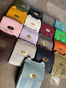 Twist Lock Flap Over Crossbody Bag
