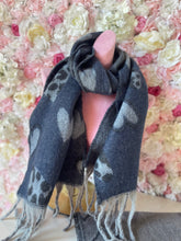 Load image into Gallery viewer, Reversible Leopard Print Heart Scarf