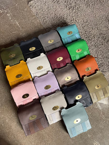 Twist Lock Flap Over Crossbody Bag