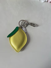 Load image into Gallery viewer, Leather Lemon Keyring Bag Charm