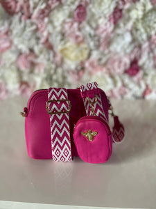 Bee Pouch Crossbody Bag with Funky Strap