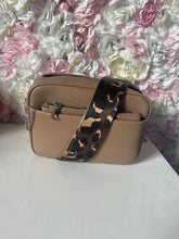 Load image into Gallery viewer, Double Zip Crossbody Bag with Funky Strap and Zippered Pouch