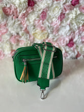 Load image into Gallery viewer, Double Zip Crossbody Bag with Funky Strap and Zippered Front Pocket