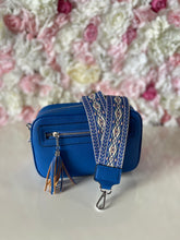 Load image into Gallery viewer, Double Zip Crossbody Bag with Funky Strap and Zippered Front Pocket