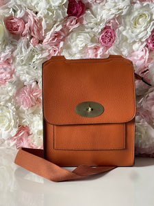 Twist Lock Flap Over Crossbody Bag
