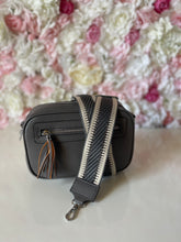 Load image into Gallery viewer, Double Zip Crossbody Bag with Funky Strap and Zippered Front Pocket