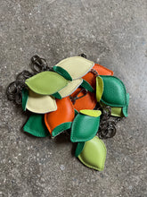 Load image into Gallery viewer, Leather Lemon Keyring Bag Charm