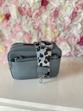 Load image into Gallery viewer, Double Zip Crossbody Bag with Funky Strap and Zippered Pouch