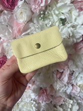 Load image into Gallery viewer, Plain Leather Button Detail Coin Purse