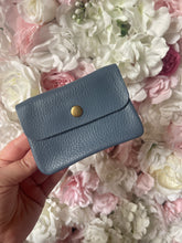 Load image into Gallery viewer, Plain Leather Button Detail Coin Purse