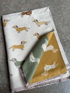 Sausage Dog Reversible Scarf