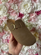 Load image into Gallery viewer, Faux Suede Mules with Buckle Detail