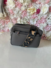 Load image into Gallery viewer, Double Zip Crossbody Bag with Funky Strap and Zippered Pouch
