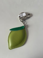 Load image into Gallery viewer, Leather Lemon Keyring Bag Charm