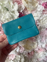 Load image into Gallery viewer, Plain Leather Button Detail Coin Purse