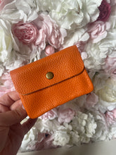 Load image into Gallery viewer, Plain Leather Button Detail Coin Purse
