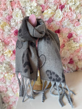 Load image into Gallery viewer, Reversible Leopard Print Heart Scarf