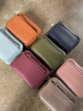 Load image into Gallery viewer, Double Zip Crossbody Bag with Funky Strap and Zippered Pouch