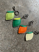 Load image into Gallery viewer, Leather Lemon Keyring Bag Charm