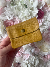 Load image into Gallery viewer, Plain Leather Button Detail Coin Purse