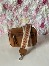 Load image into Gallery viewer, Double Zip Crossbody Bag with Funky Strap and Zippered Front Pocket