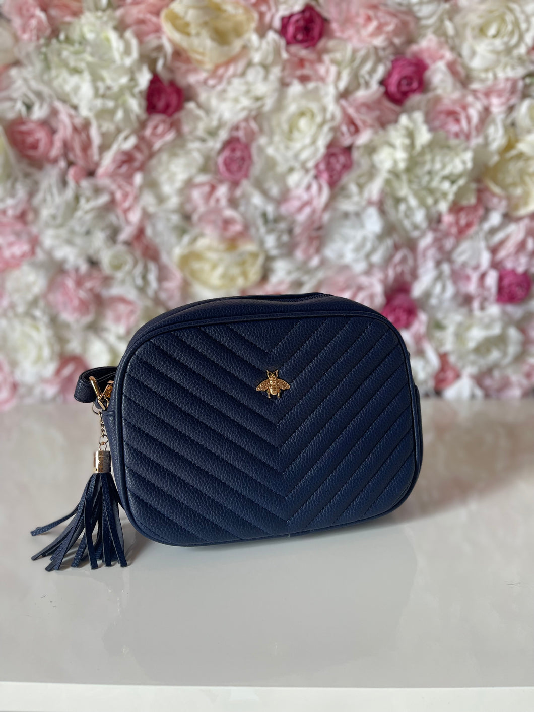 Single Zip Bee Crossbody Bag