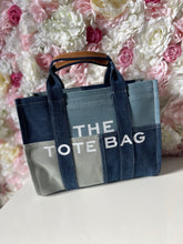 Load image into Gallery viewer, Denim Patchwork Tote Bag