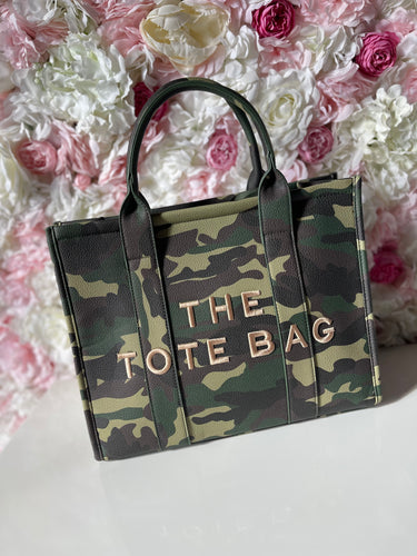 Camo Print Large Size Tote Bag