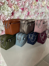 Load image into Gallery viewer, Double Zip Crossbody Bag with Funky Strap and Zippered Pouch