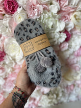 Load image into Gallery viewer, Leopard Print Cosy Slippers with Gripper Sole