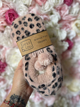 Load image into Gallery viewer, Leopard Print Cosy Slippers with Gripper Sole