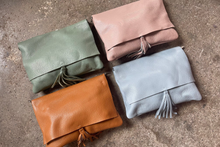 Load image into Gallery viewer, Leather Crossbody Bag with Tassel Detail