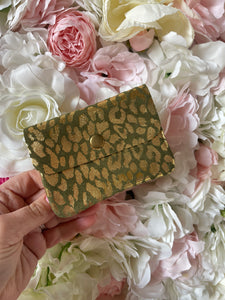 Suede Leopard Print Coin Purse