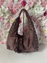 Load image into Gallery viewer, Press Stud Detail Faux Suede Slouchy Shoulder Bag