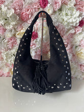 Load image into Gallery viewer, Press Stud Detail Faux Suede Slouchy Shoulder Bag