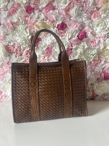 Woven Detail Large Size Tote Bag