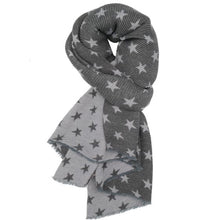 Load image into Gallery viewer, Reversible Crinkle Star Scarf - Mini Stars