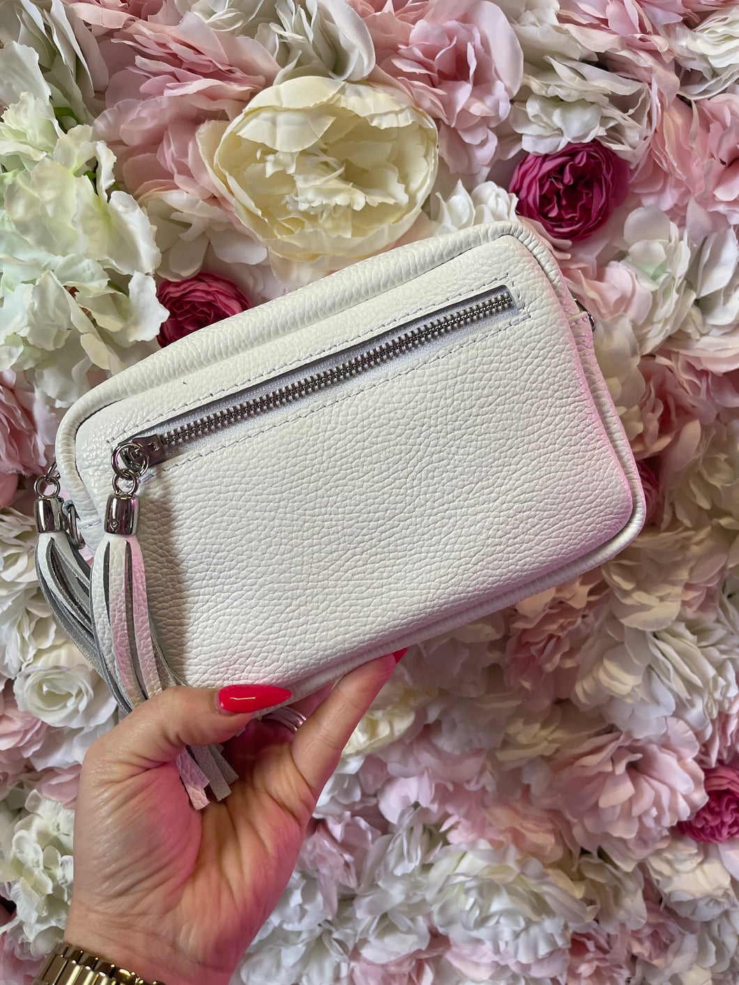 Leather Crossbody Bag with Adjustable Strap